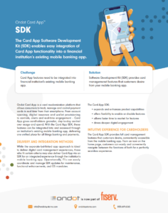 ondot Card App SDK Datasheet